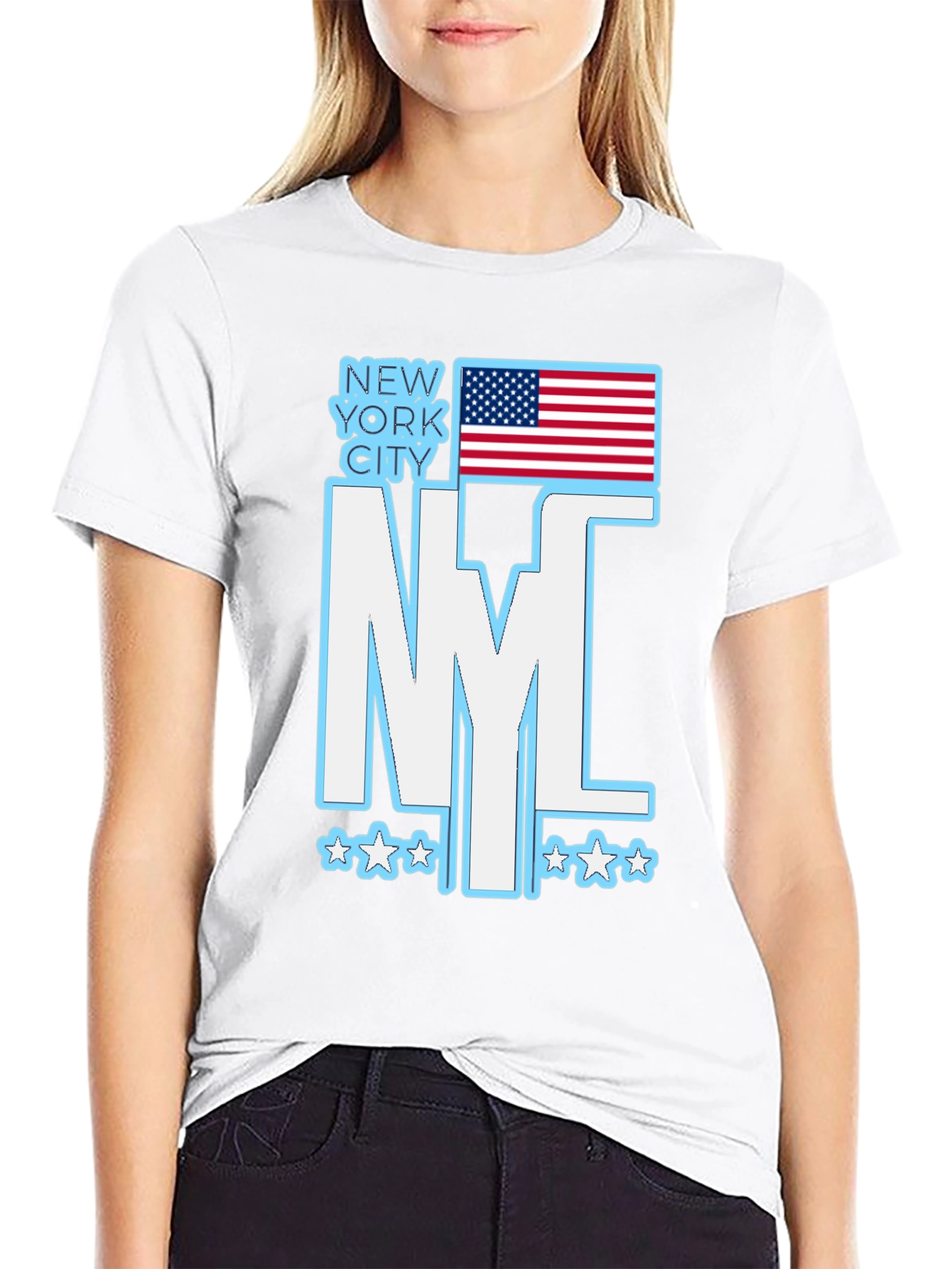 NYC American Flag Graphic T-Shirt