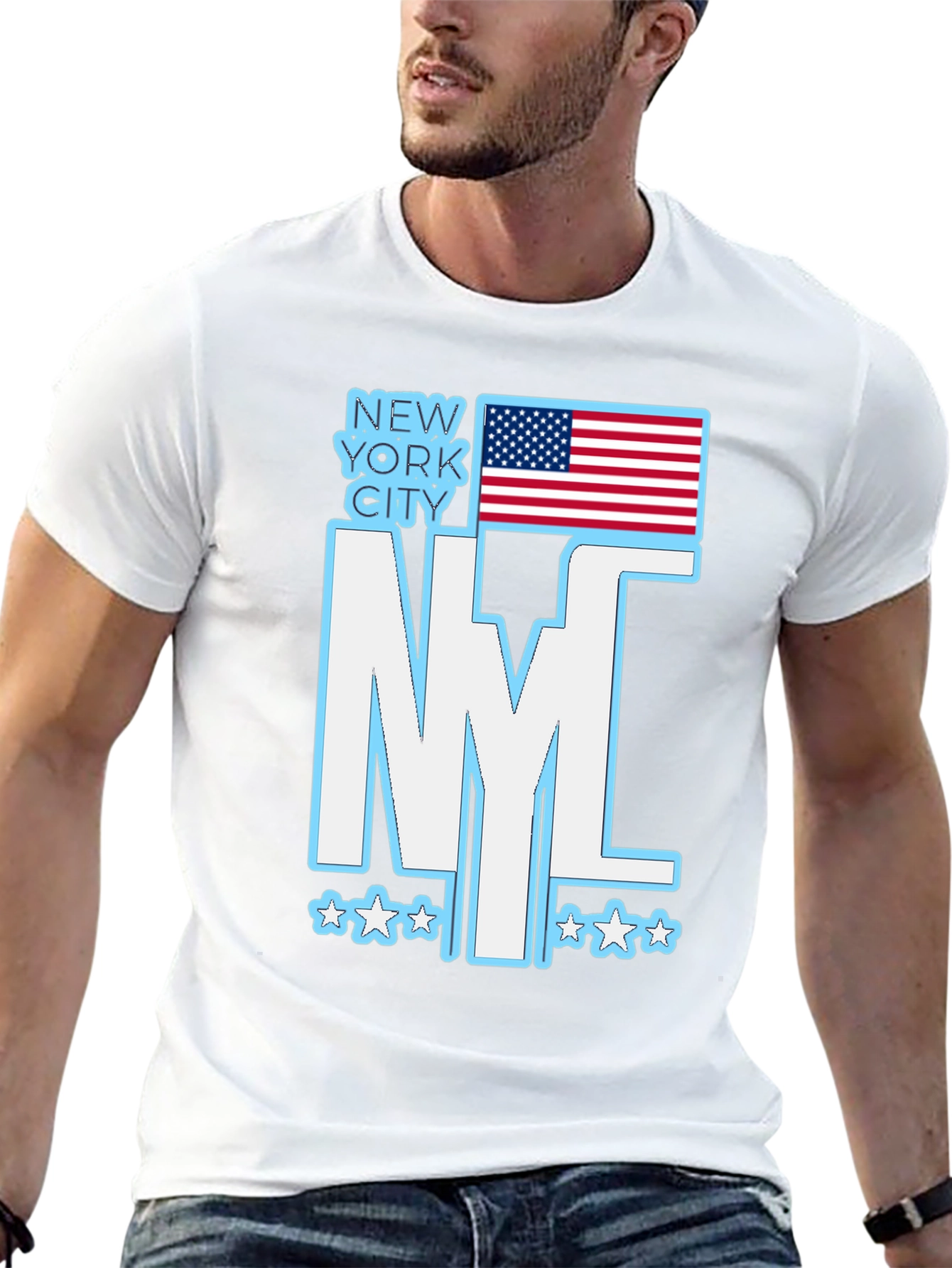 NYC American Flag Graphic T-Shirt