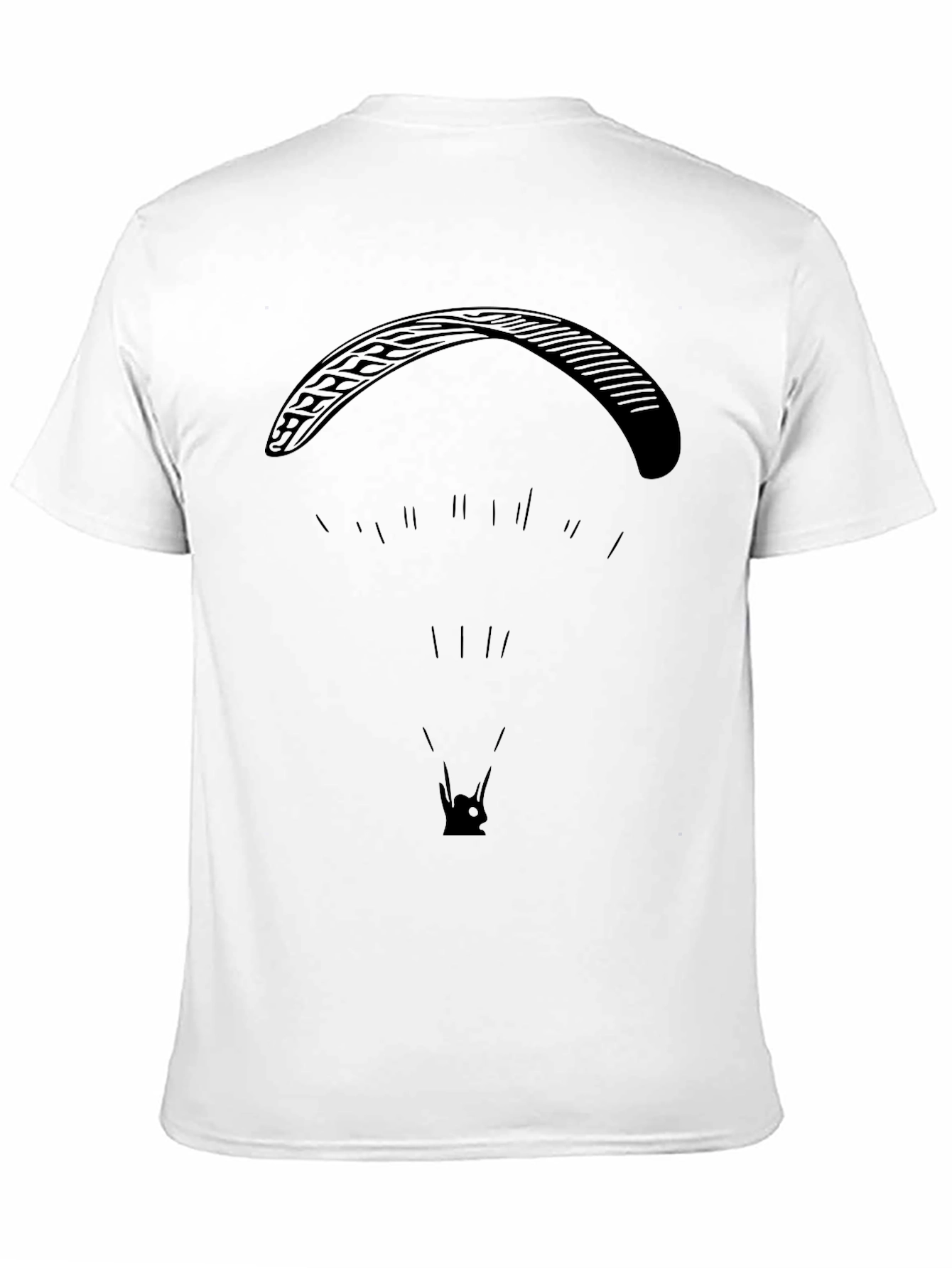 Black Paragliding Graphic Tee - Adventure Ready