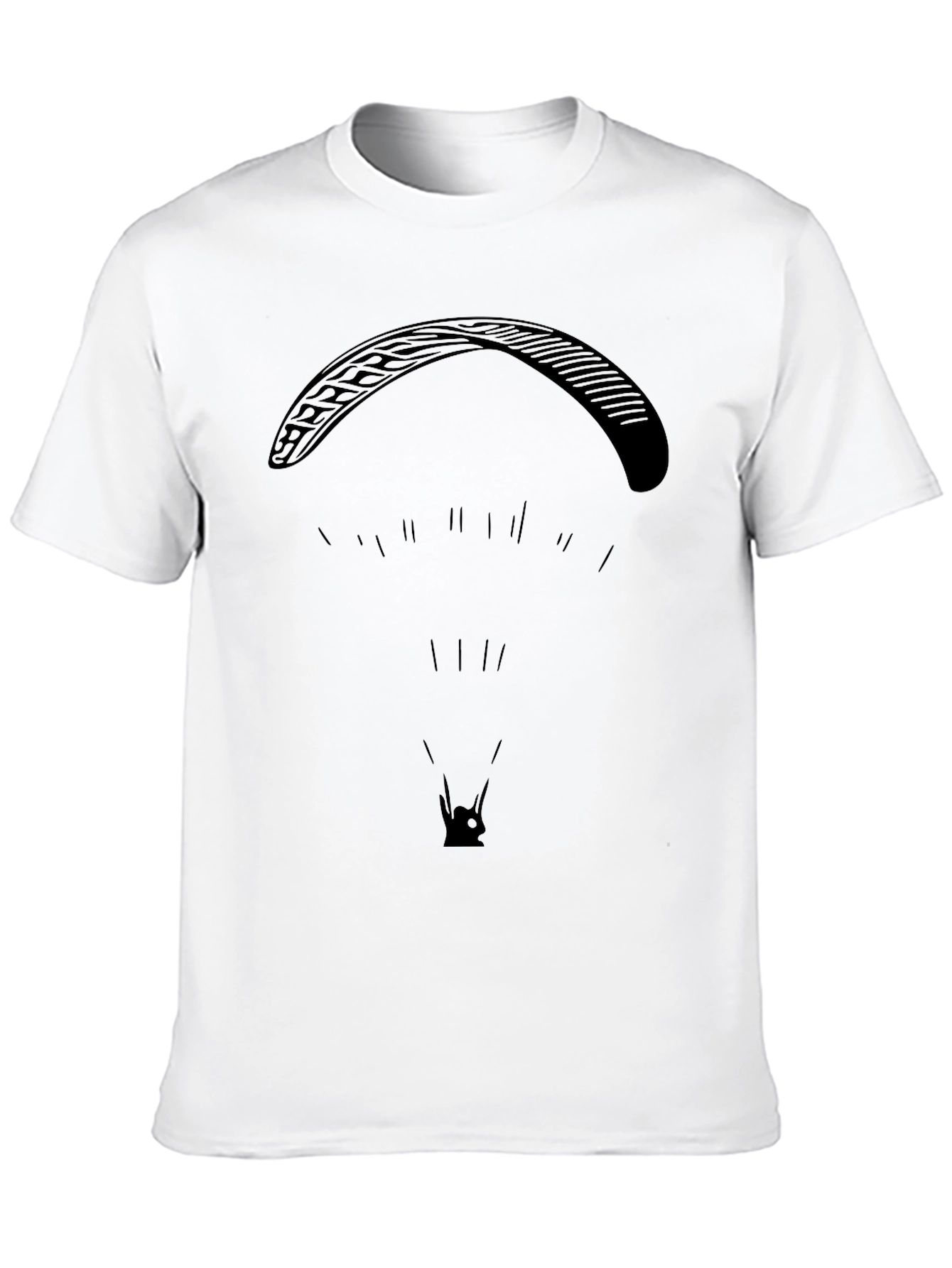Black Paragliding Graphic Tee - Adventure Ready
