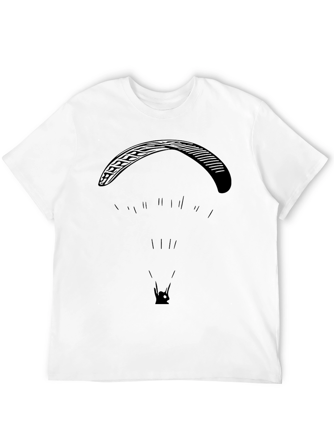 Black Paragliding Graphic Tee - Adventure Ready