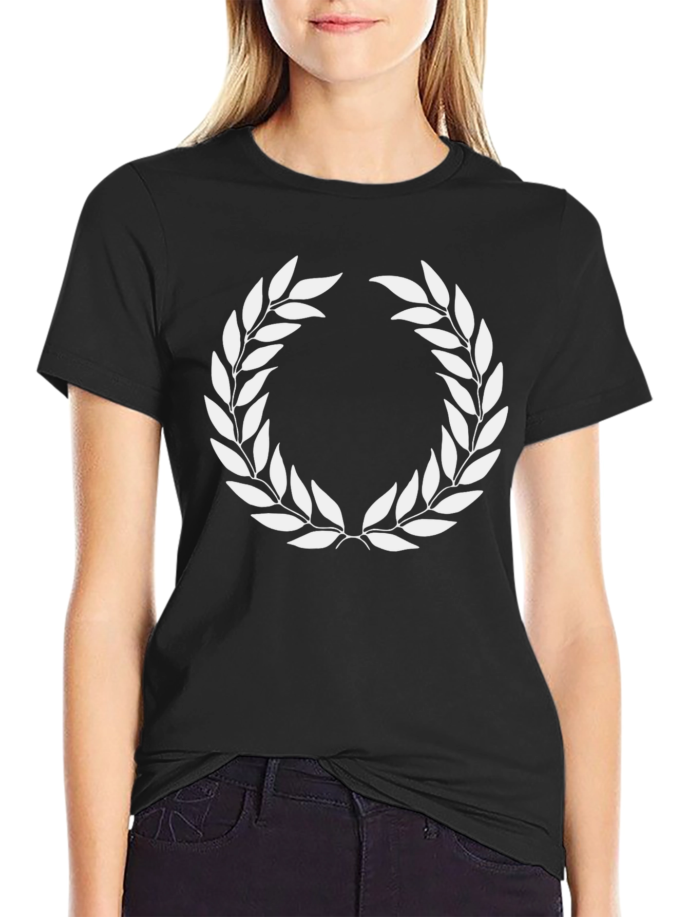 Laurel Wreath Graphic Black T-Shirt