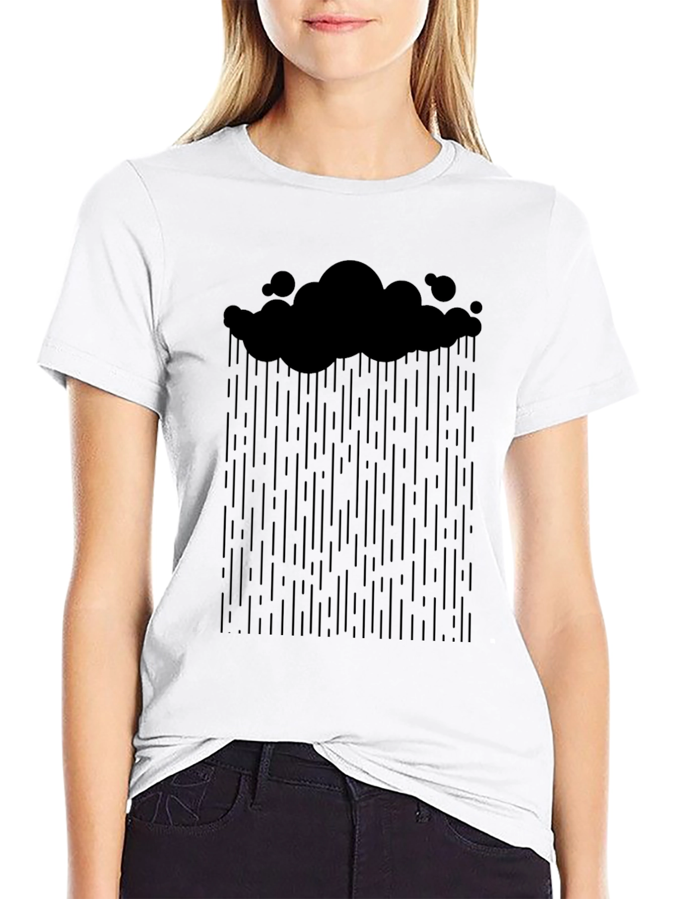 Cloud & Rain Graphic Tee - Black