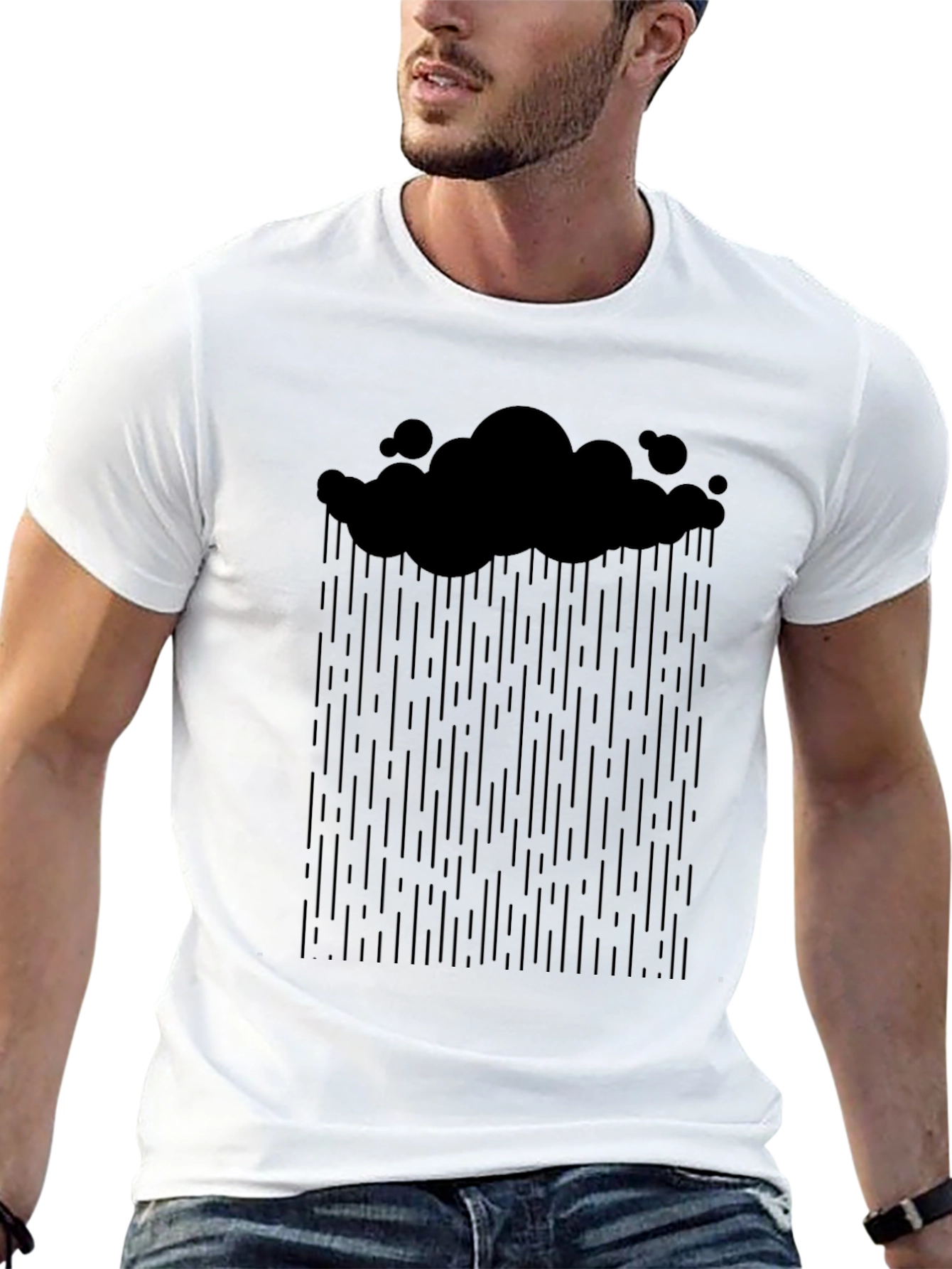 Cloud & Rain Graphic Tee - Black