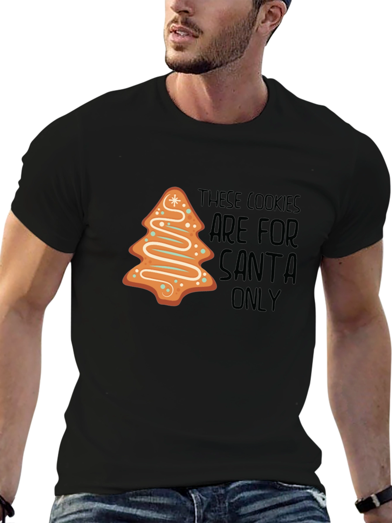Christmas Santa Cookies Graphic T-Shirt