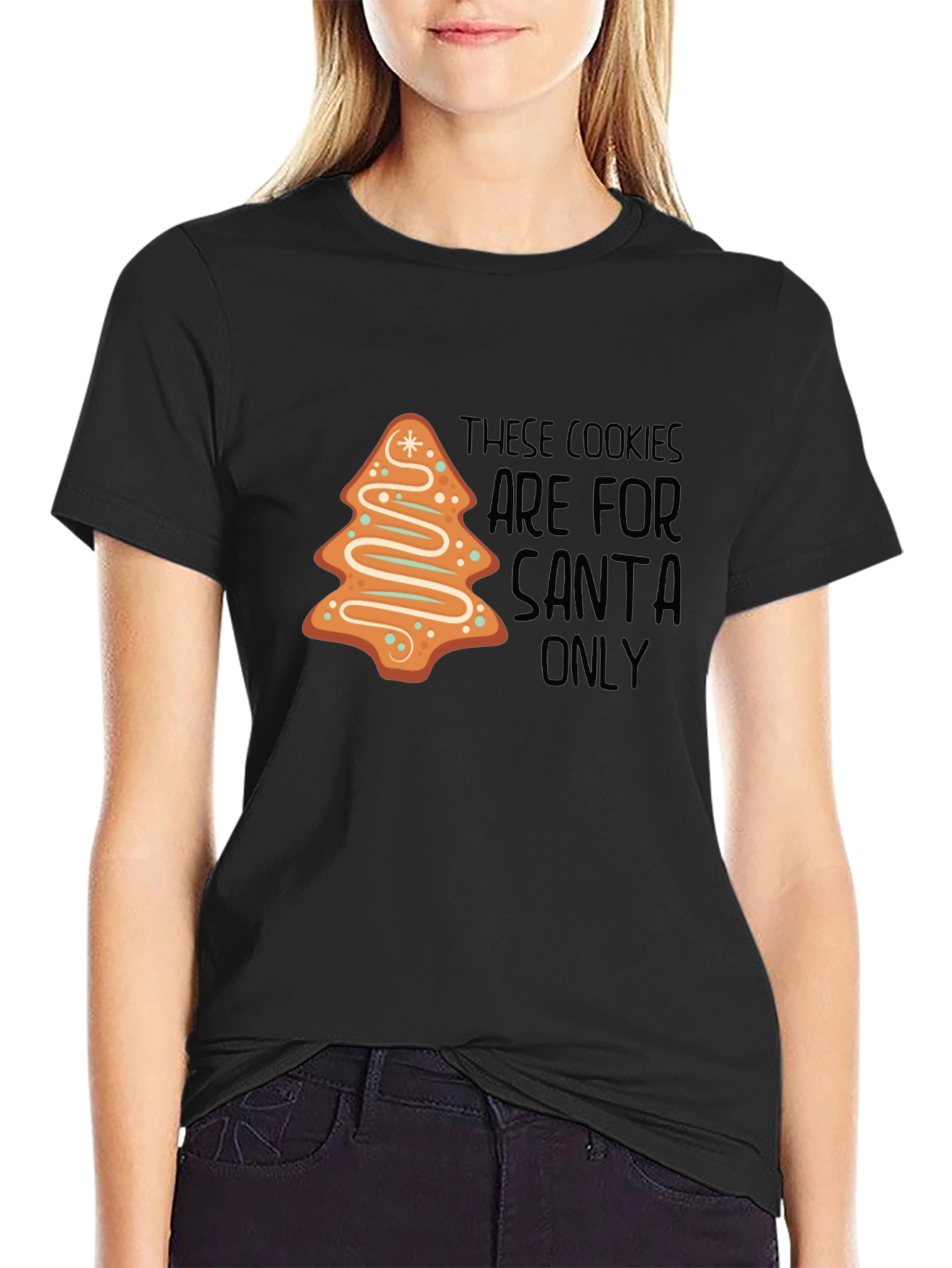 Christmas Santa Cookies Graphic T-Shirt