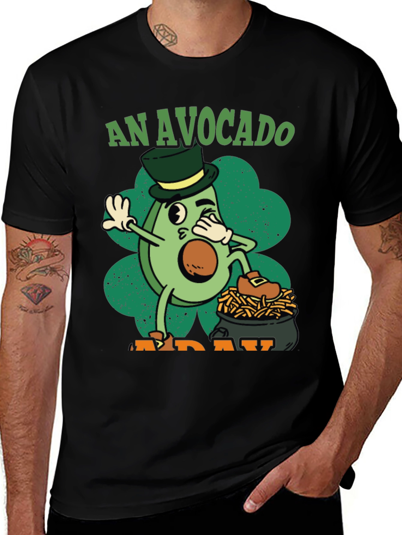 An Avocado A Day Black T-Shirt