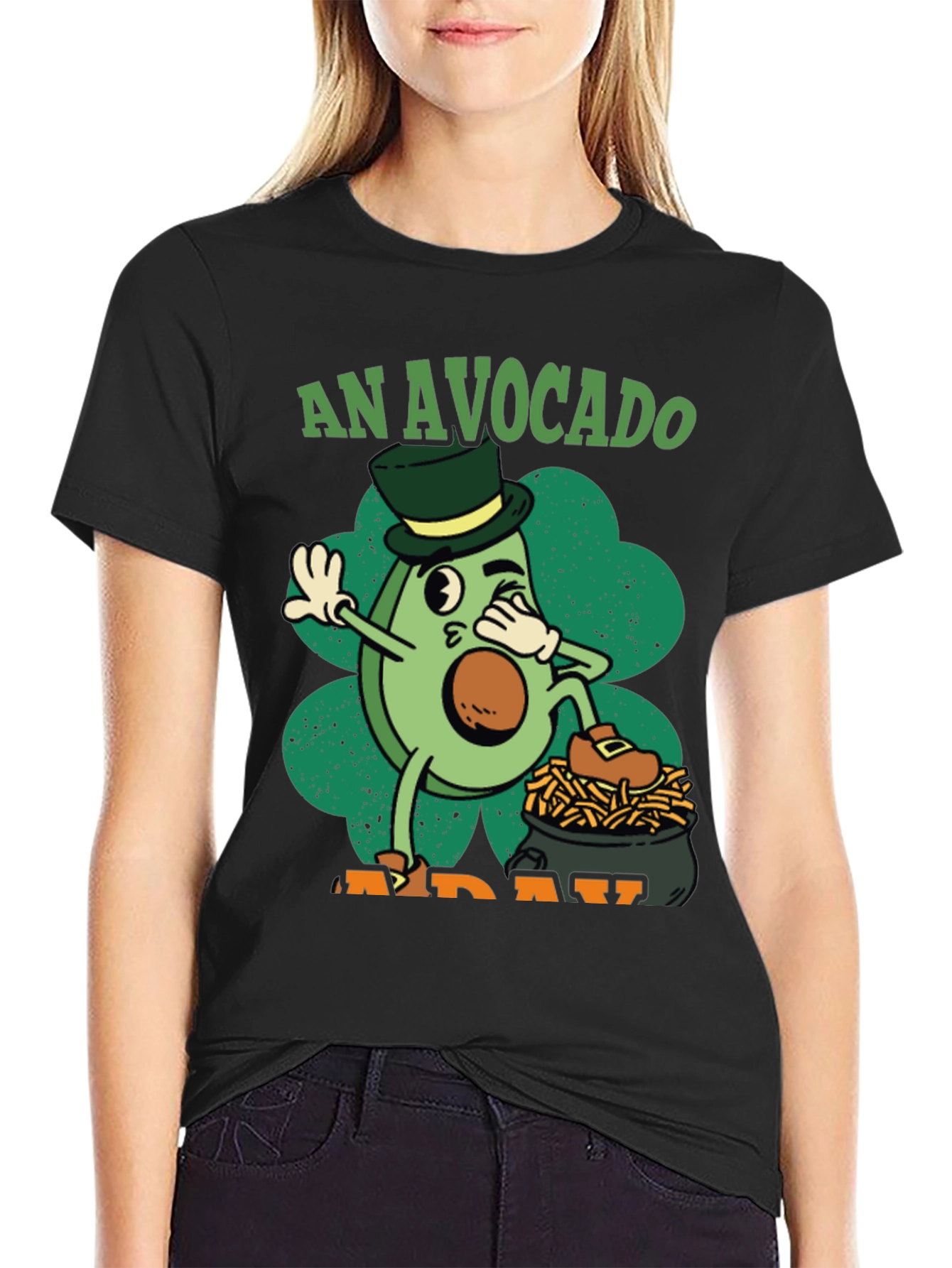 An Avocado A Day Black T-Shirt