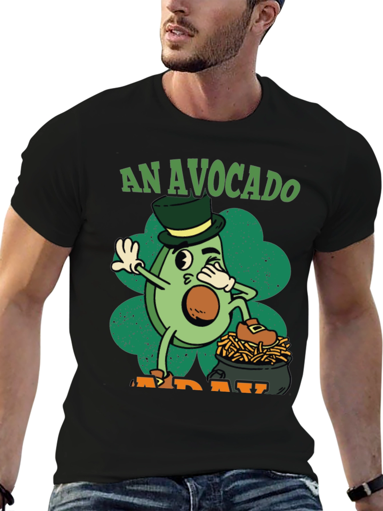 An Avocado A Day Black T-Shirt
