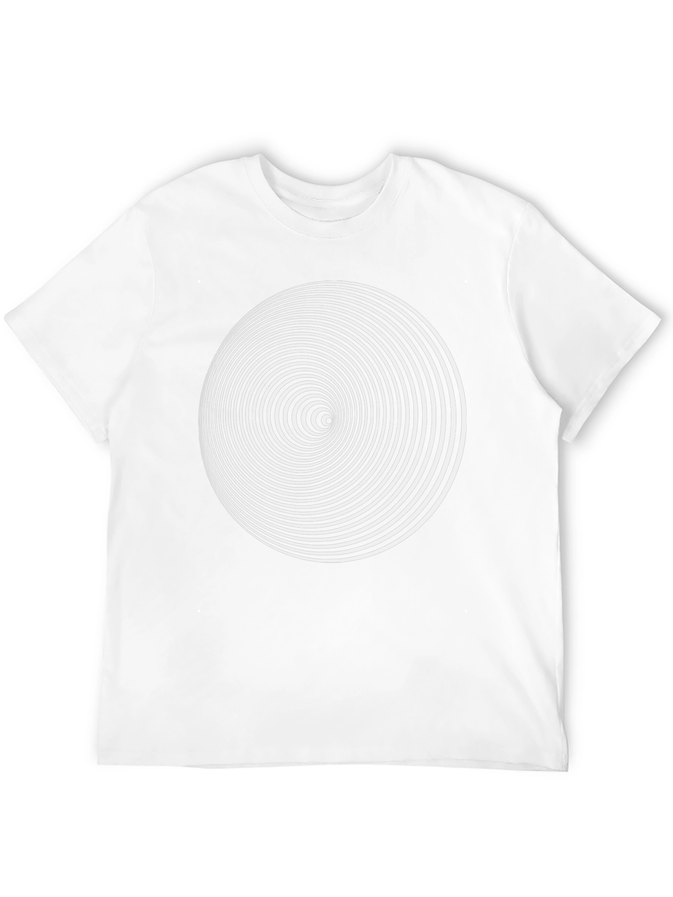 Hypnotic Spiral Graphic Print Black T-Shirt