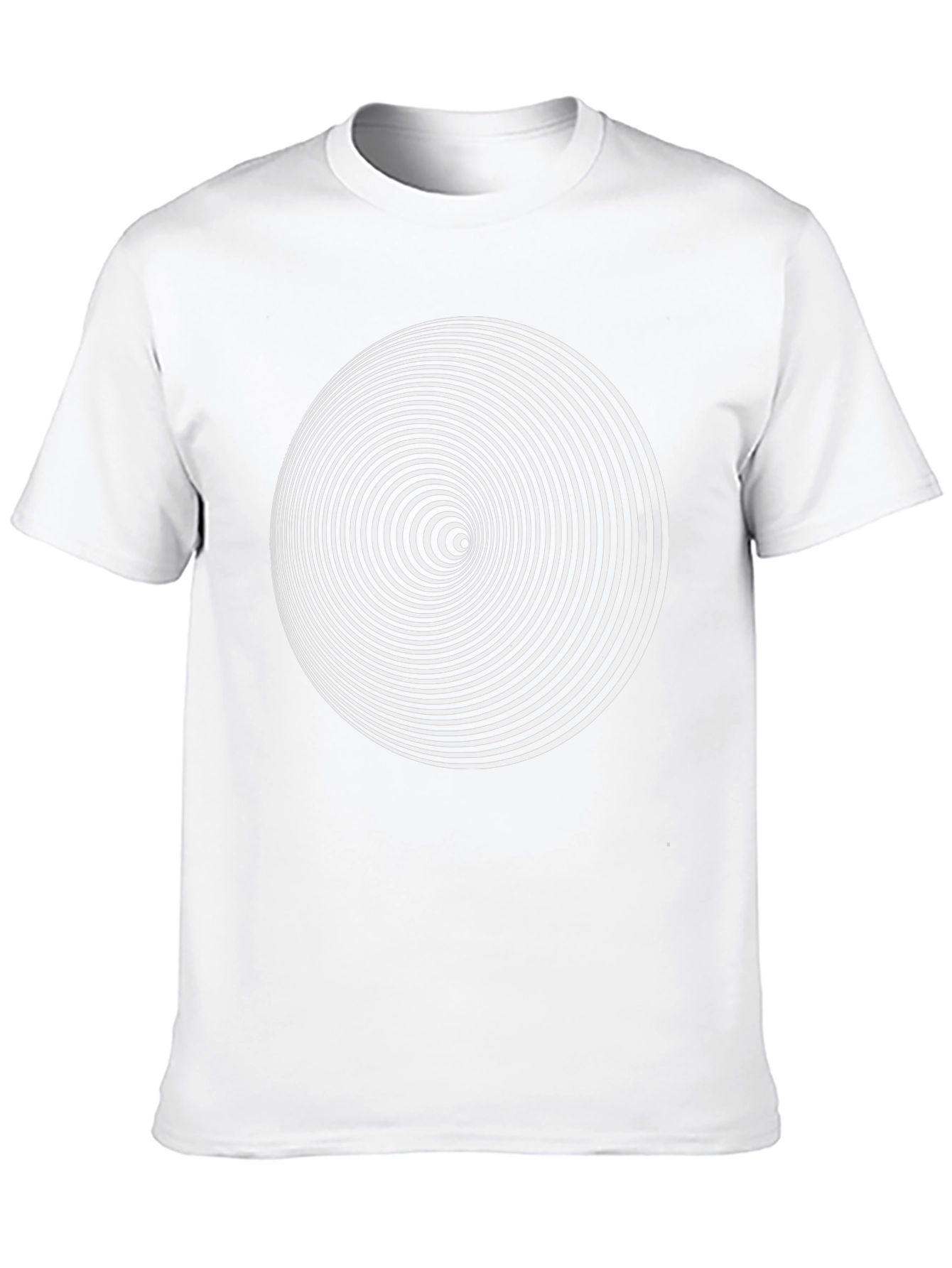 Hypnotic Spiral Graphic Print Black T-Shirt