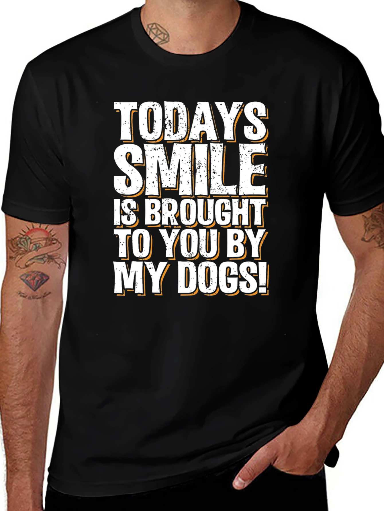 Todays Smile Dog T-Shirt -  Comfortable Cotton Tee