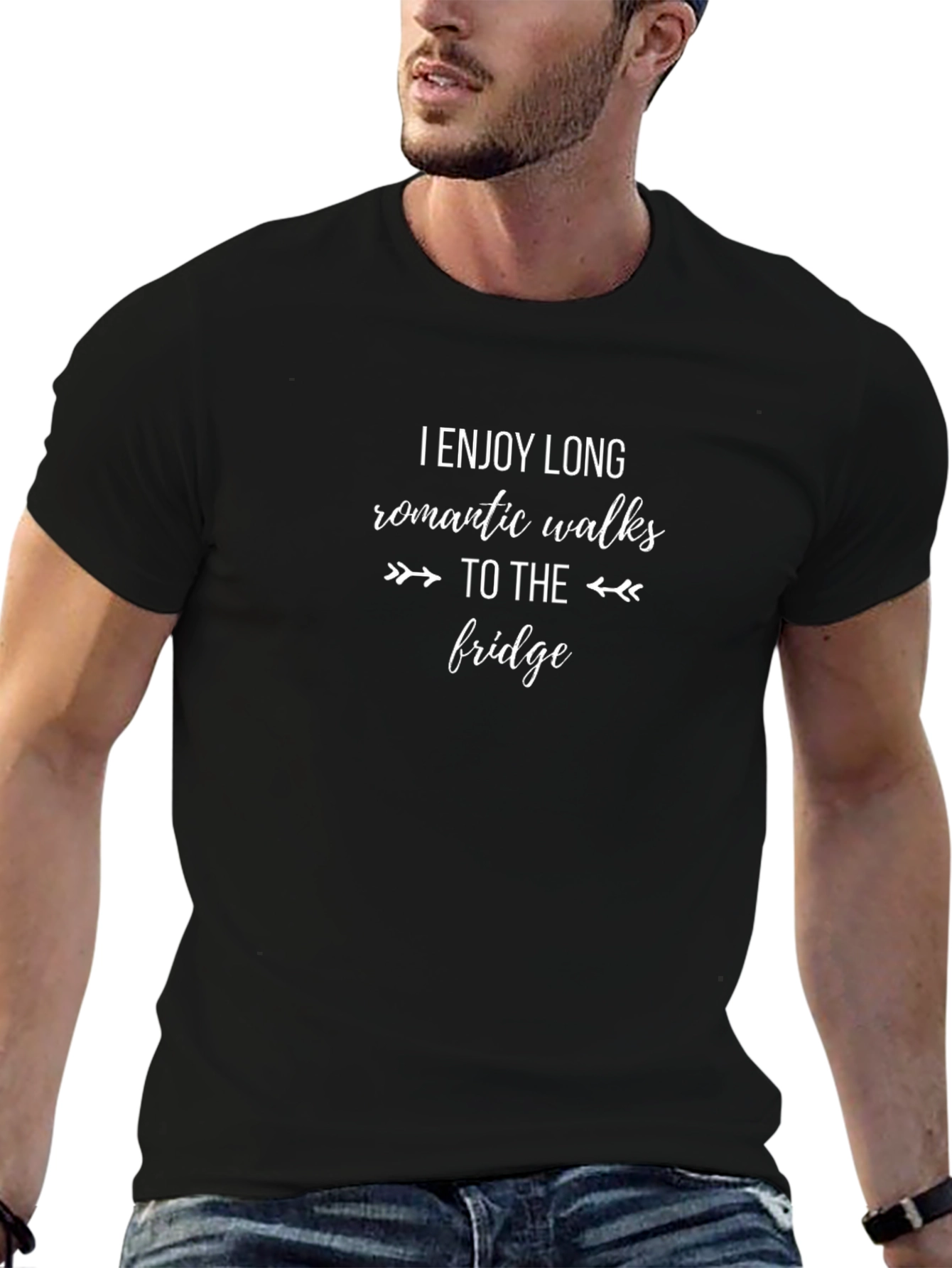 Funny Romantic Walks to the Fridge Graphic Tee