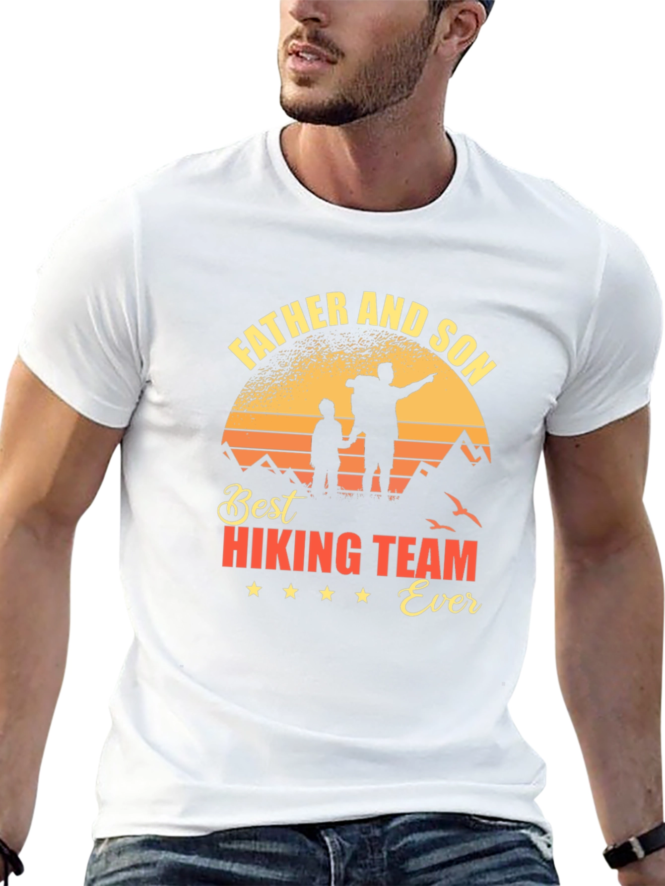 Father and Son Hiking Team T-Shirt