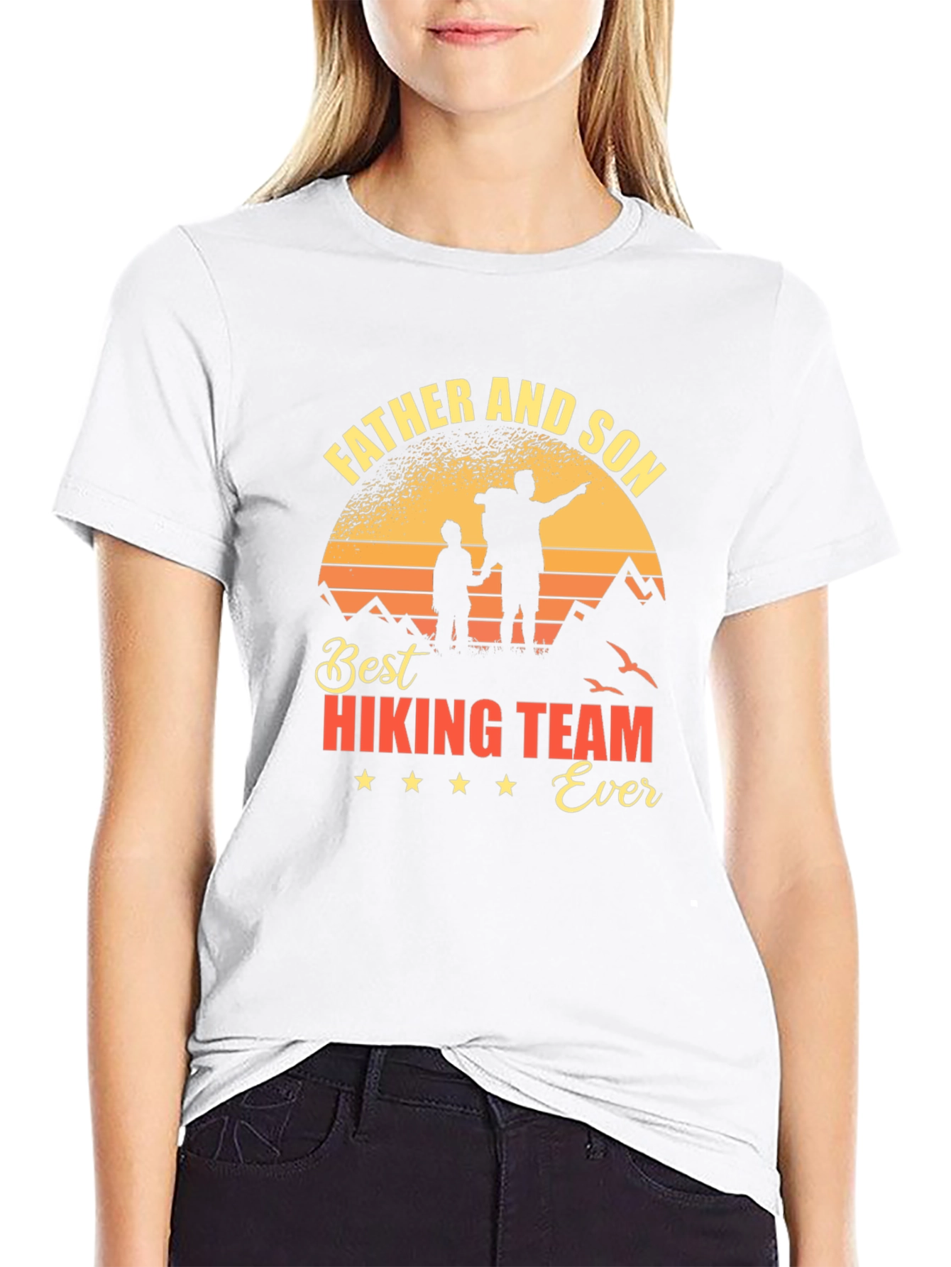 Father and Son Hiking Team T-Shirt