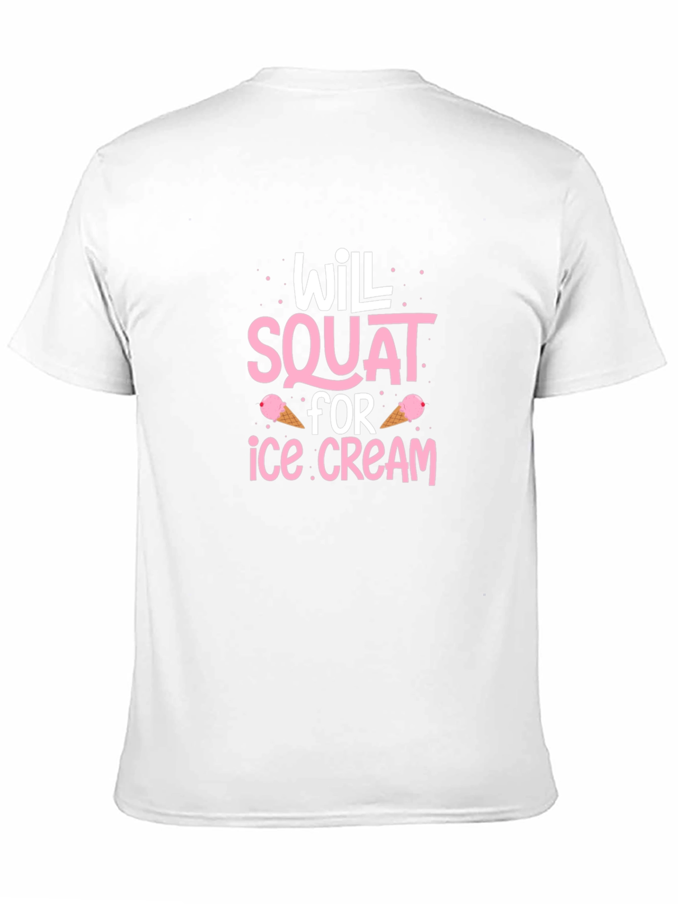 Will Squat for Ice Cream Black Tee Shirt