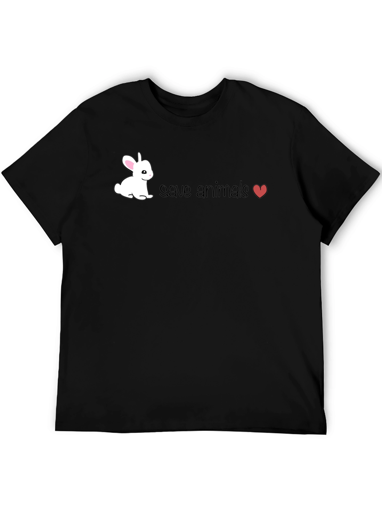 Save Animals Tee - Cute Bunny Design