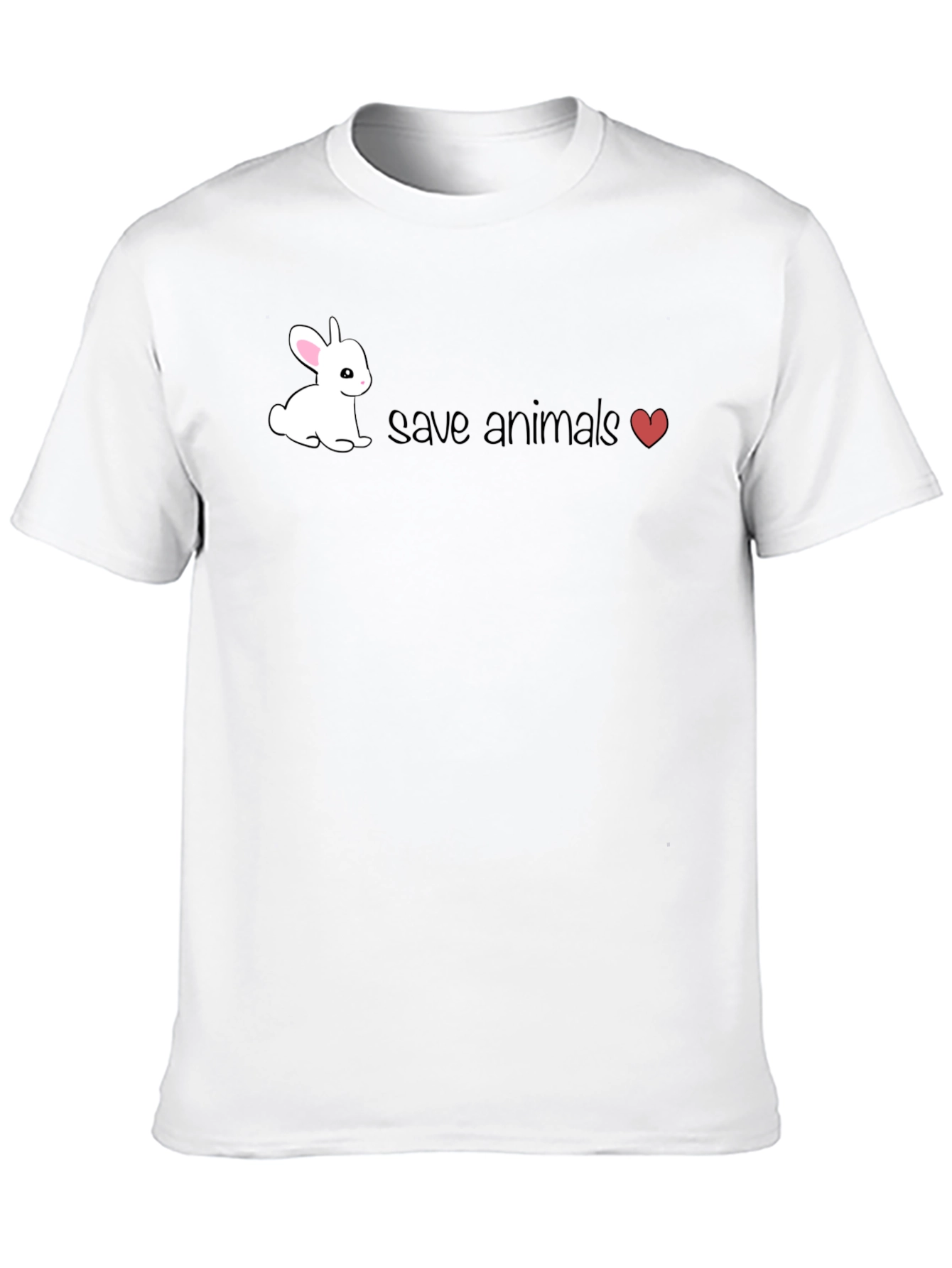 Save Animals Tee - Cute Bunny Design