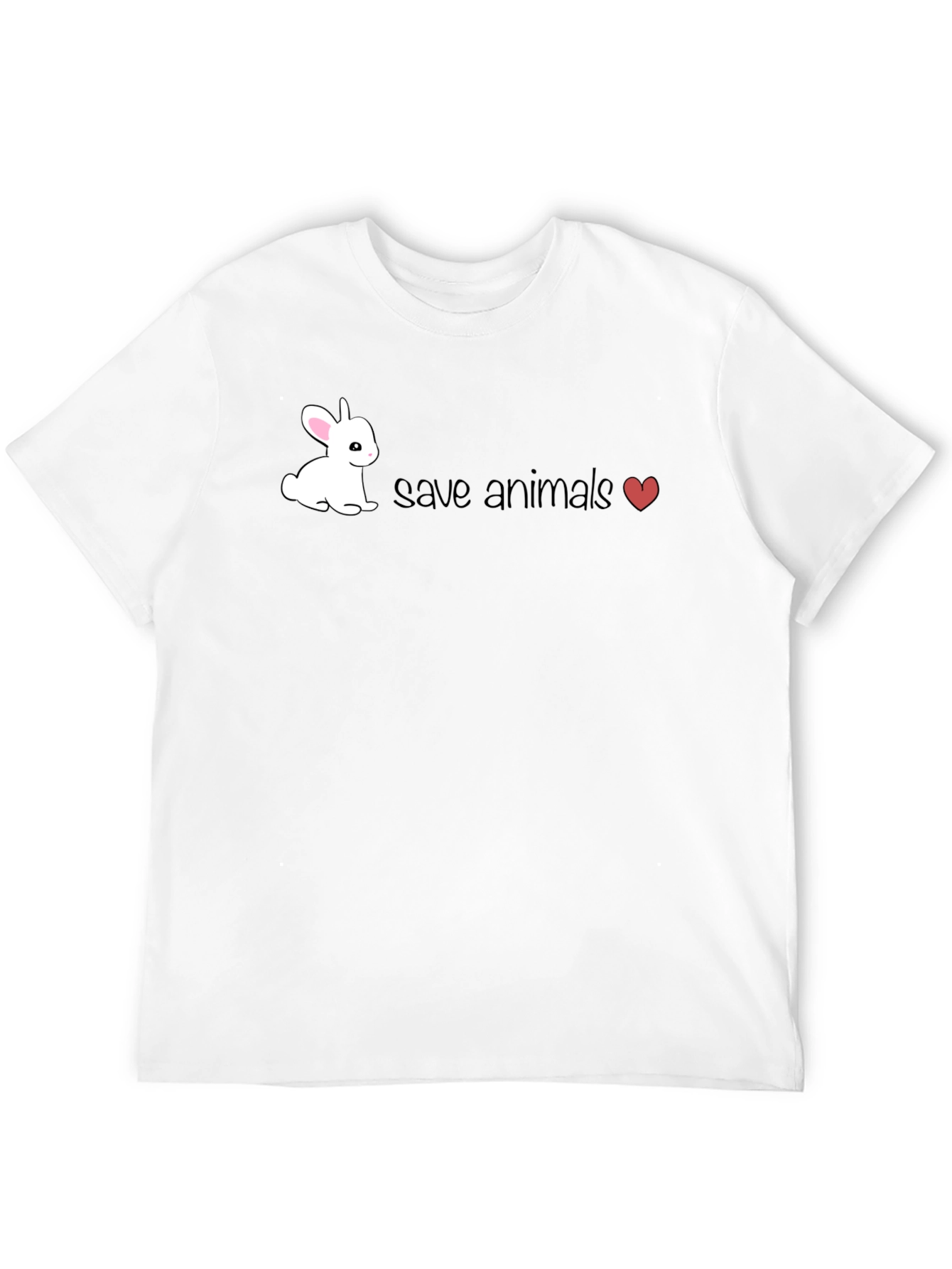 Save Animals Tee - Cute Bunny Design