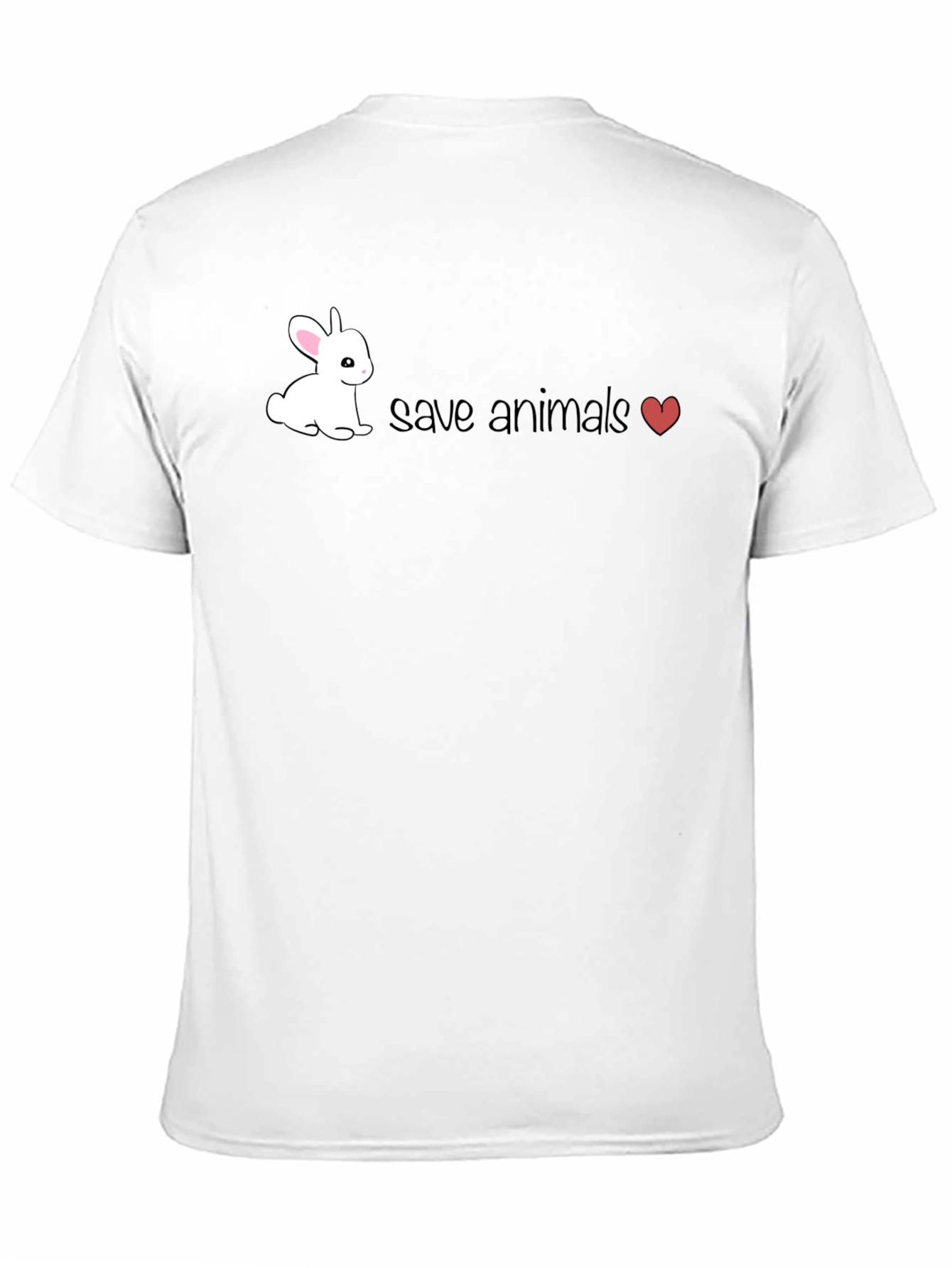 Save Animals Tee - Cute Bunny Design