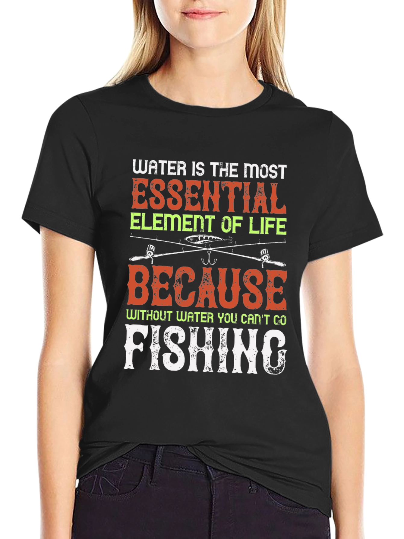 Funny Fishing T-Shirt - Water is Essential