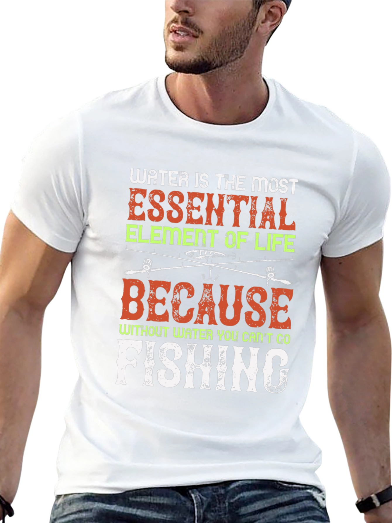 Funny Fishing T-Shirt - Water is Essential