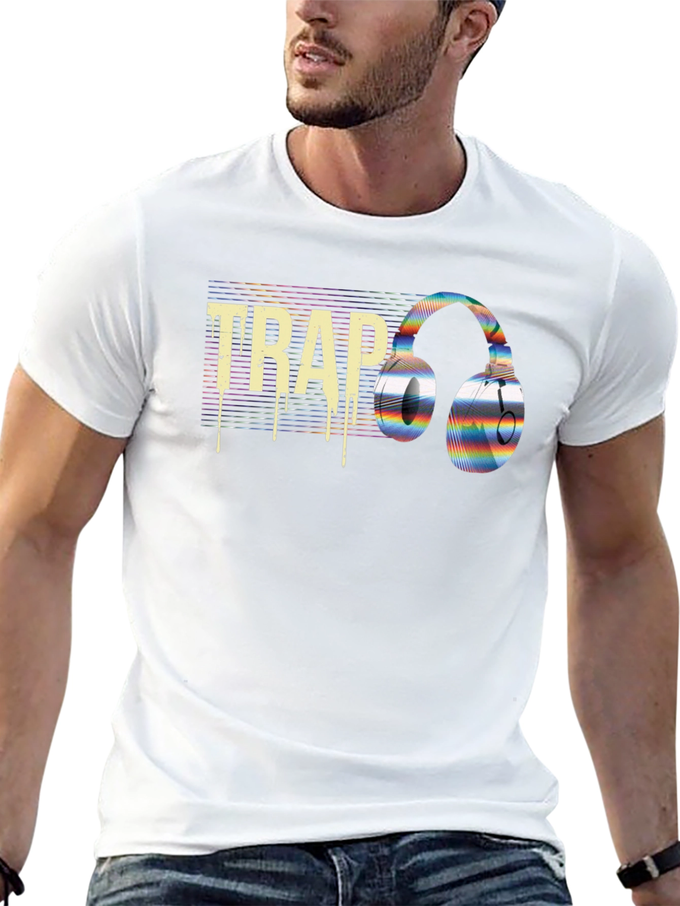 TRAP Music Headphones Graphic T-Shirt
