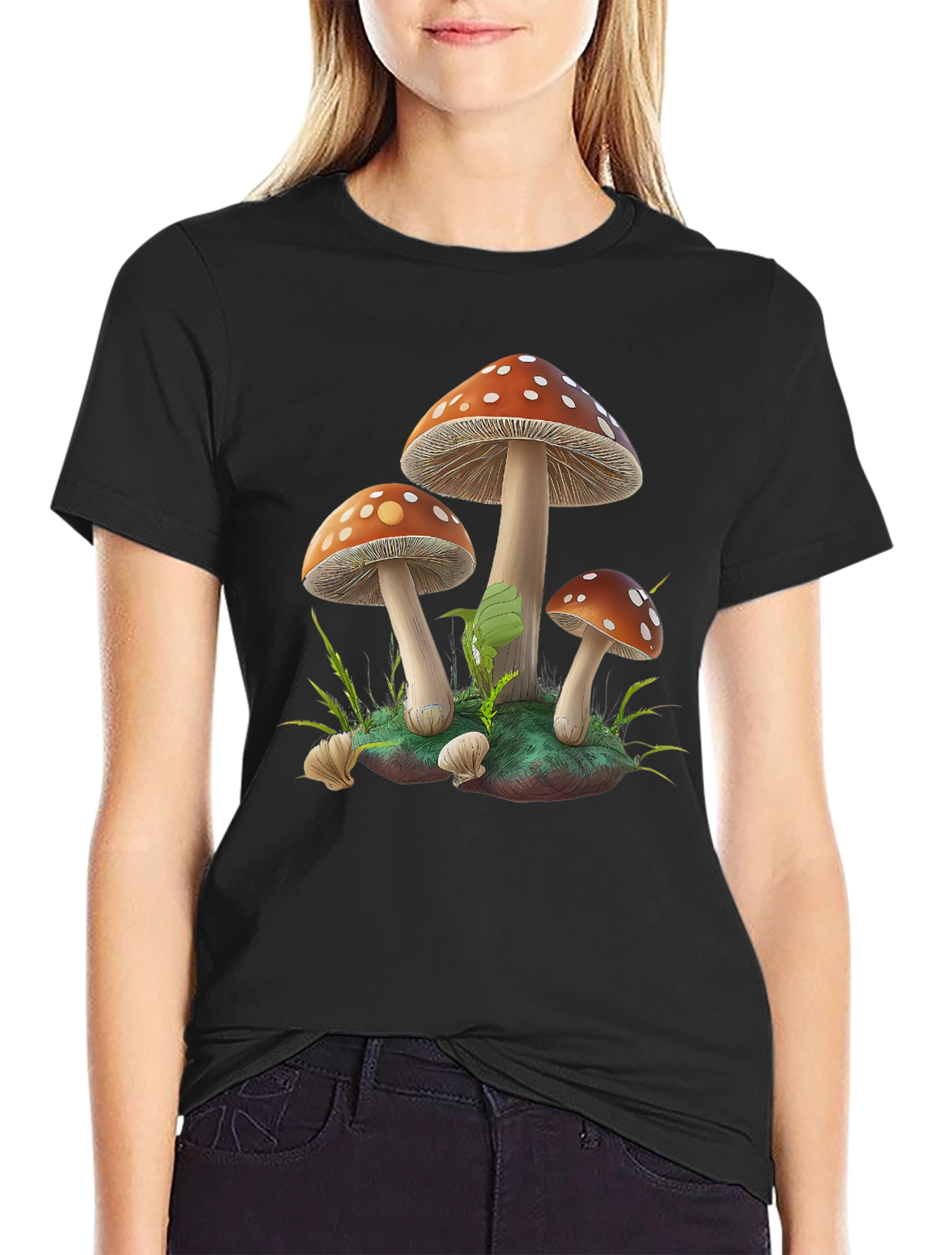 Mushroom Graphic T-Shirt - Funky Forest Design