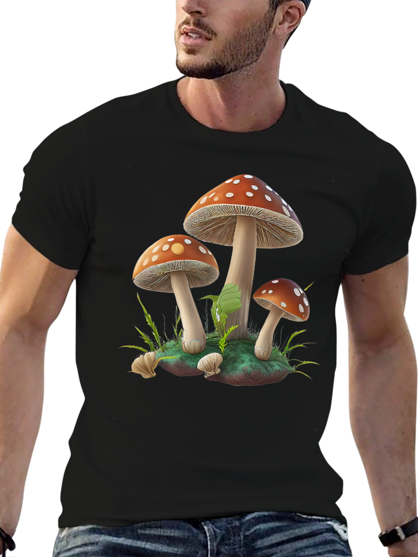 Mushroom Graphic T-Shirt - Funky Forest Design
