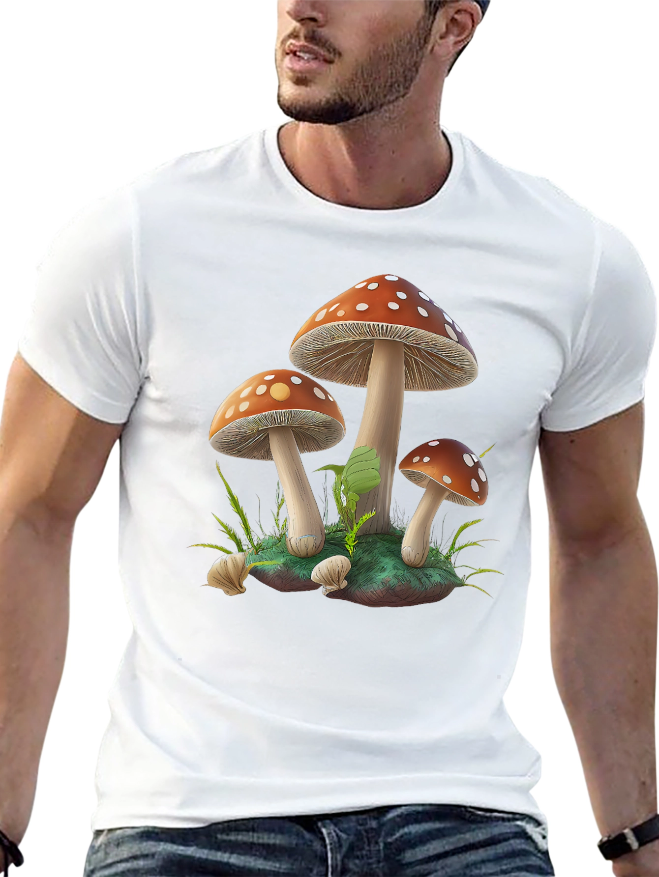Mushroom Graphic T-Shirt - Funky Forest Design