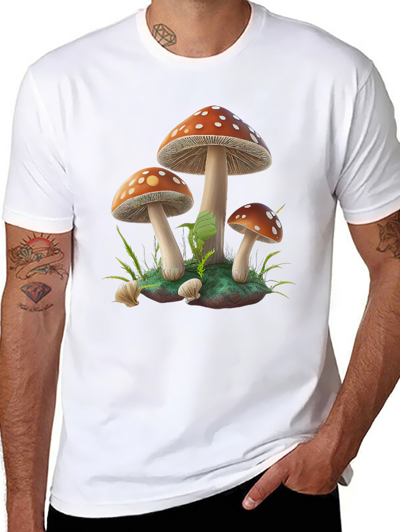 Mushroom Graphic T-Shirt - Funky Forest Design
