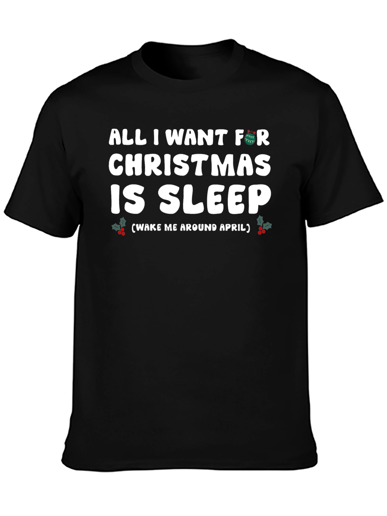 Christmas Sleep T-Shirt - Wake Me in April