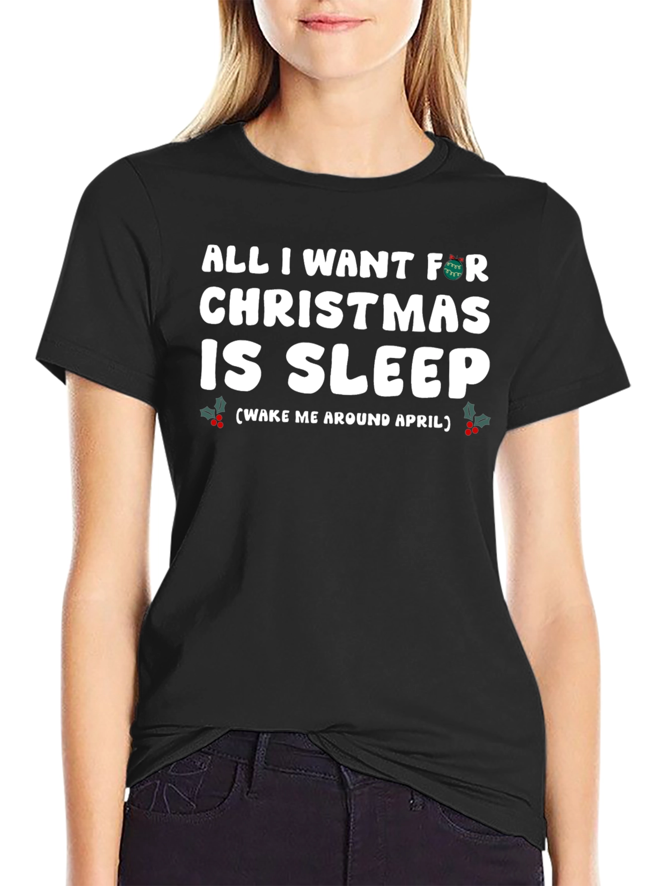 Christmas Sleep T-Shirt - Wake Me in April