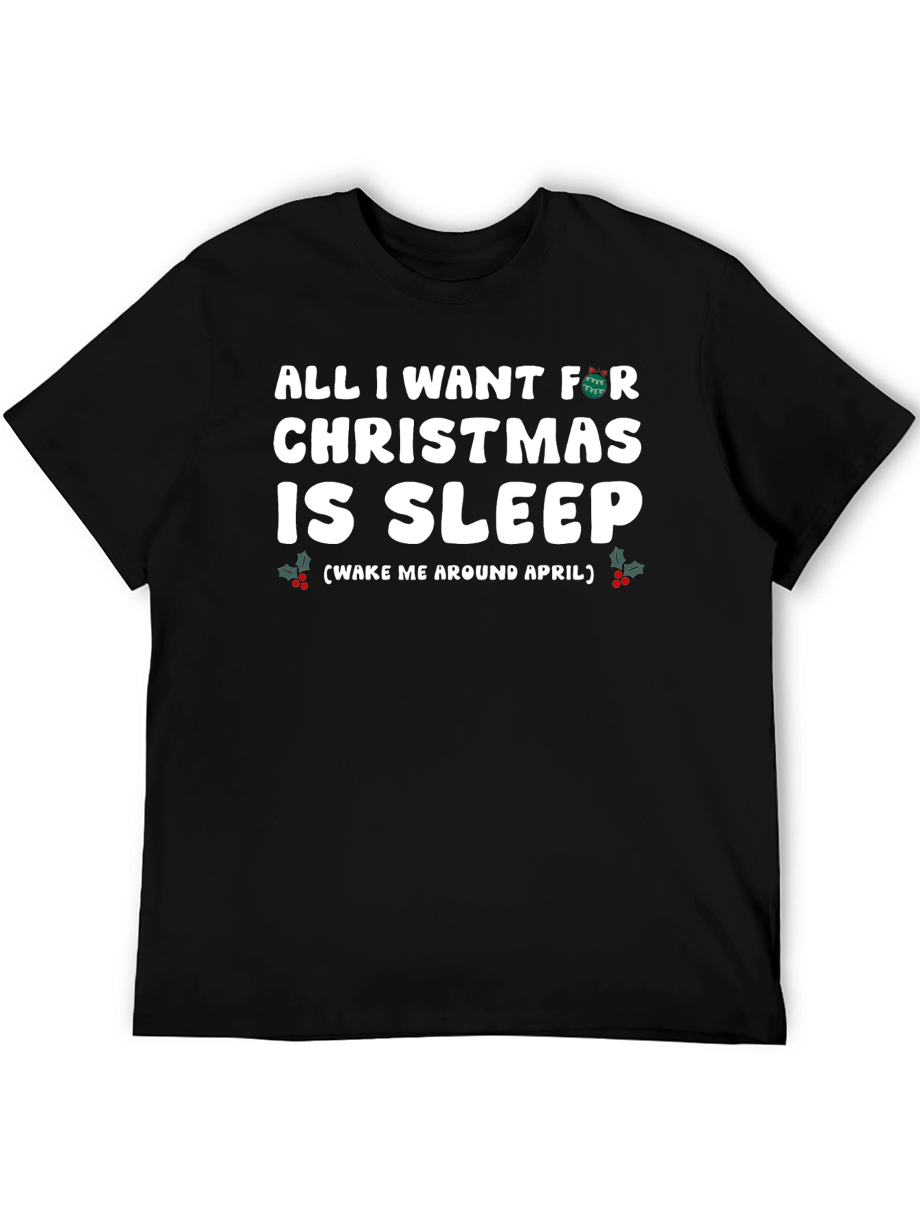 Christmas Sleep T-Shirt - Wake Me in April