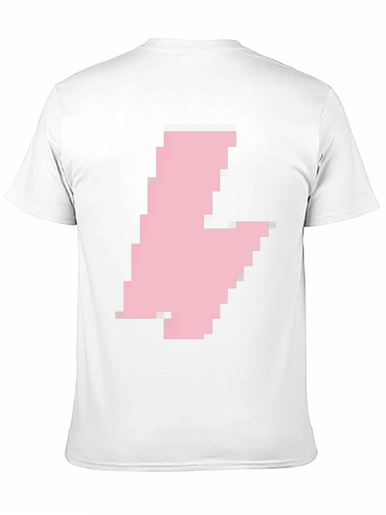 Pixelated Pink Blob Graphic Tee - Casual Black T-Shirt