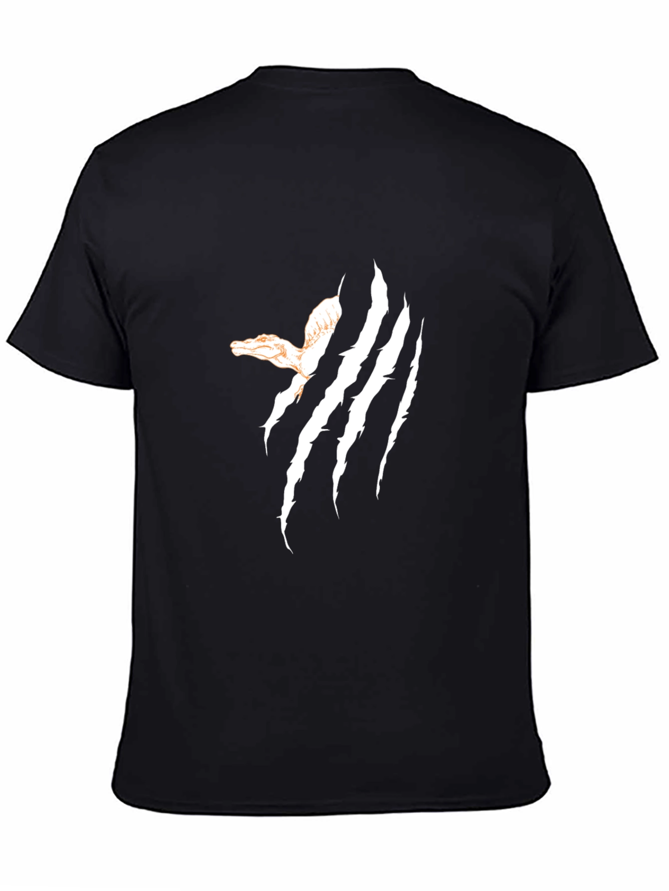 Claw Marks Dinosaur Graphic T-Shirt - Black