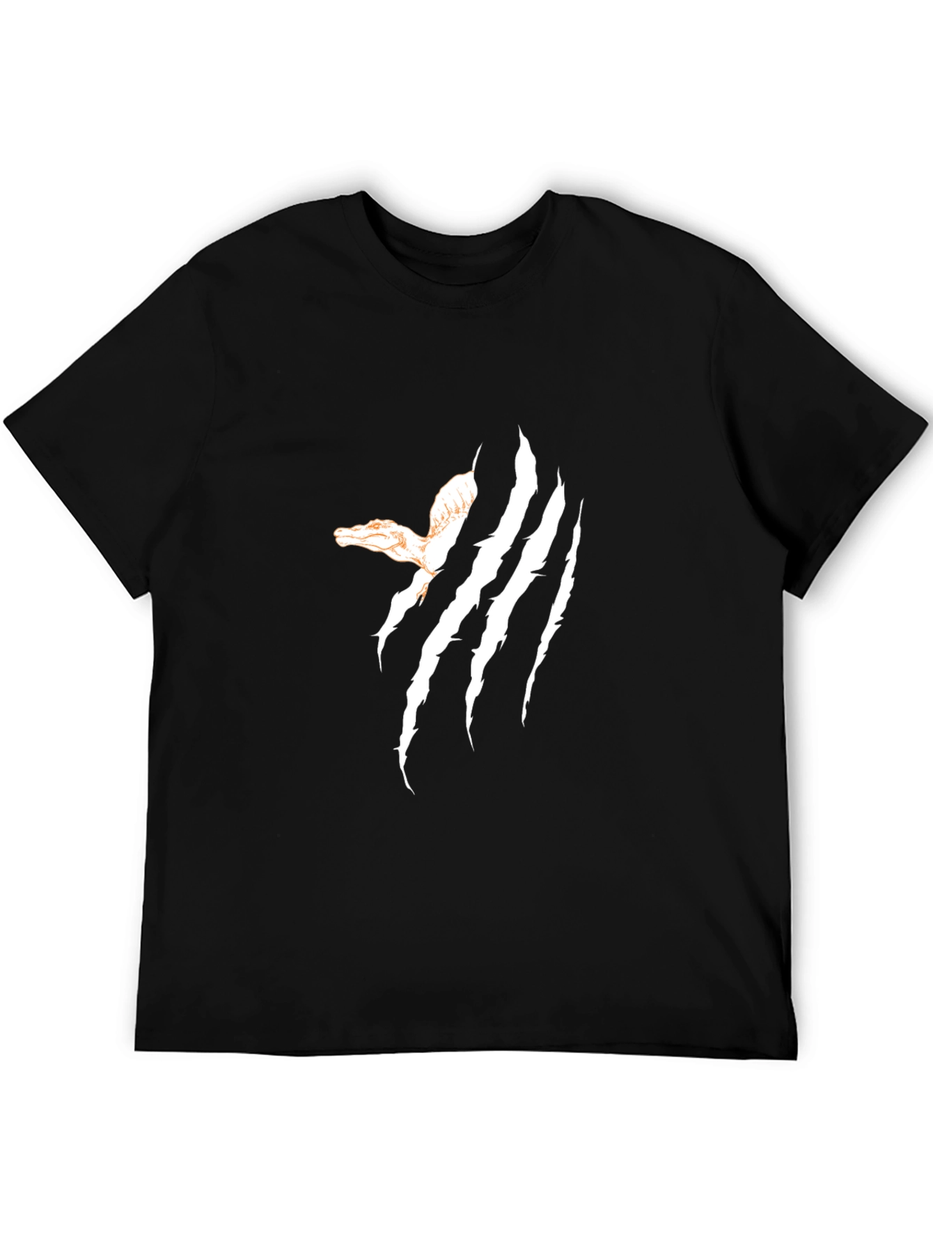 Claw Marks Dinosaur Graphic T-Shirt - Black