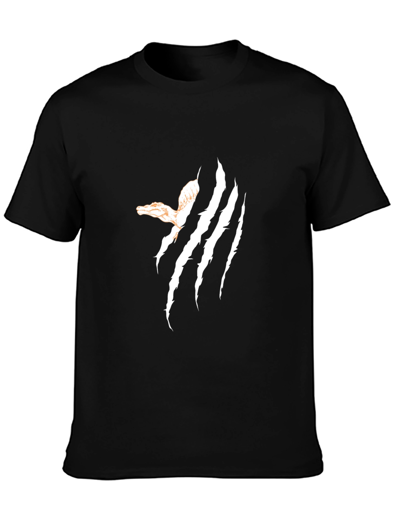 Claw Marks Dinosaur Graphic T-Shirt - Black