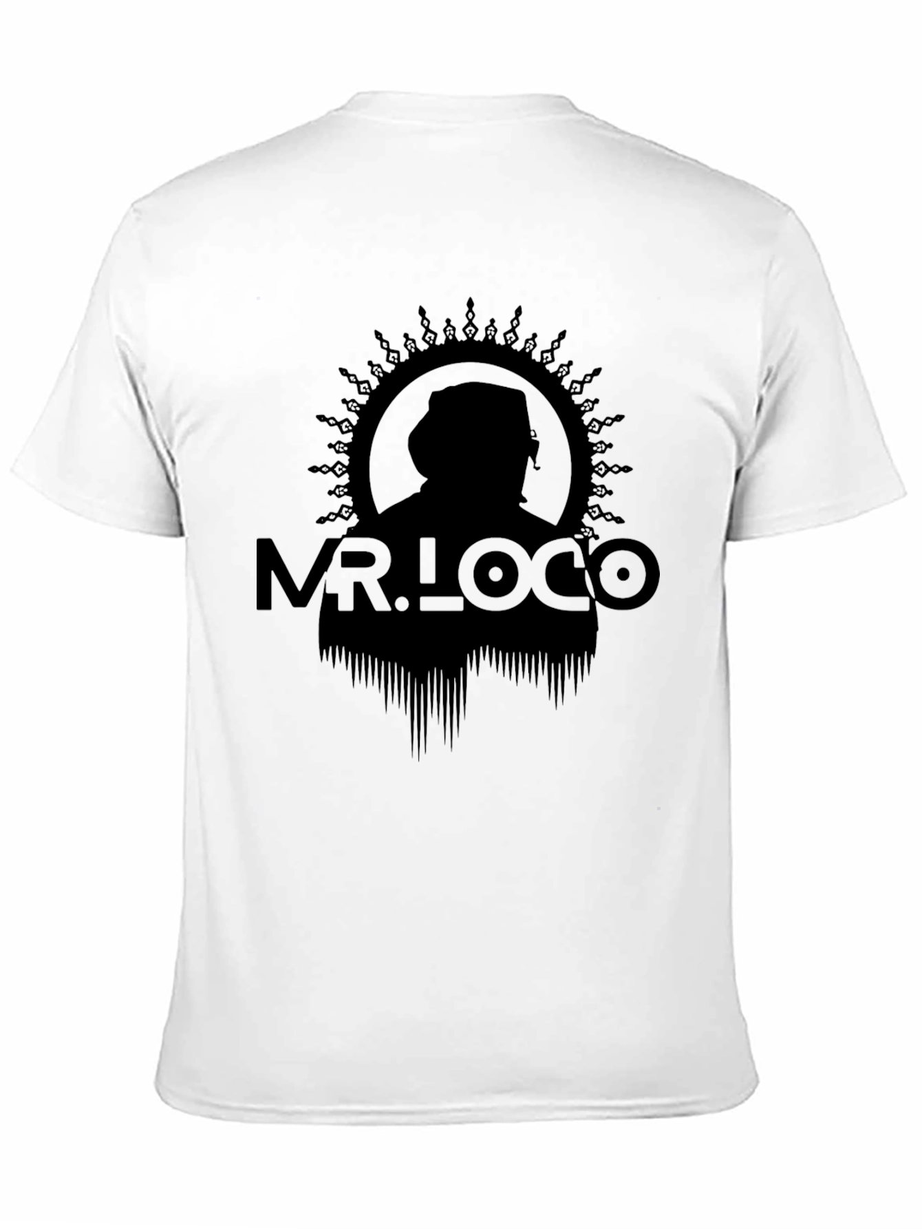 Mr. Loco Graphic Print Black T-Shirt