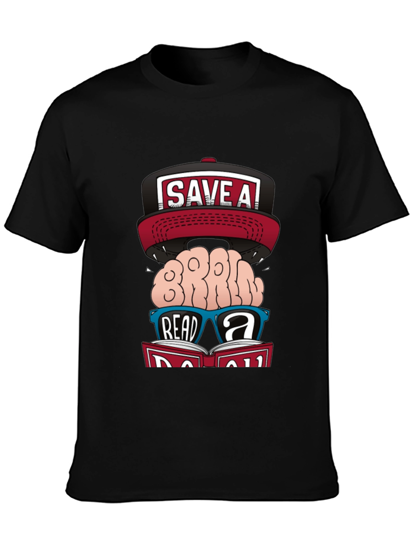 Save a Brain Read a Book Graphic Tee