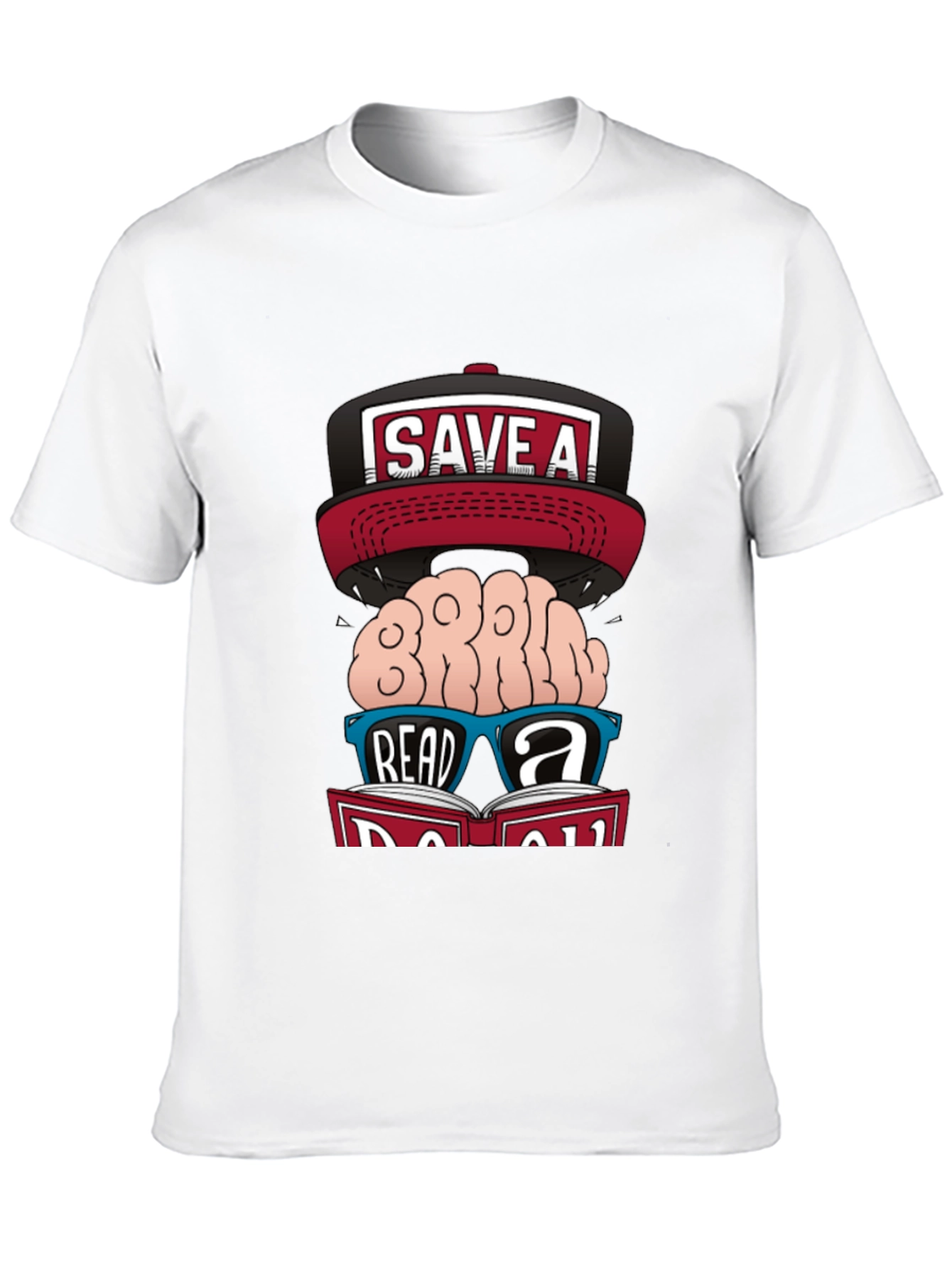 Save a Brain Read a Book Graphic Tee
