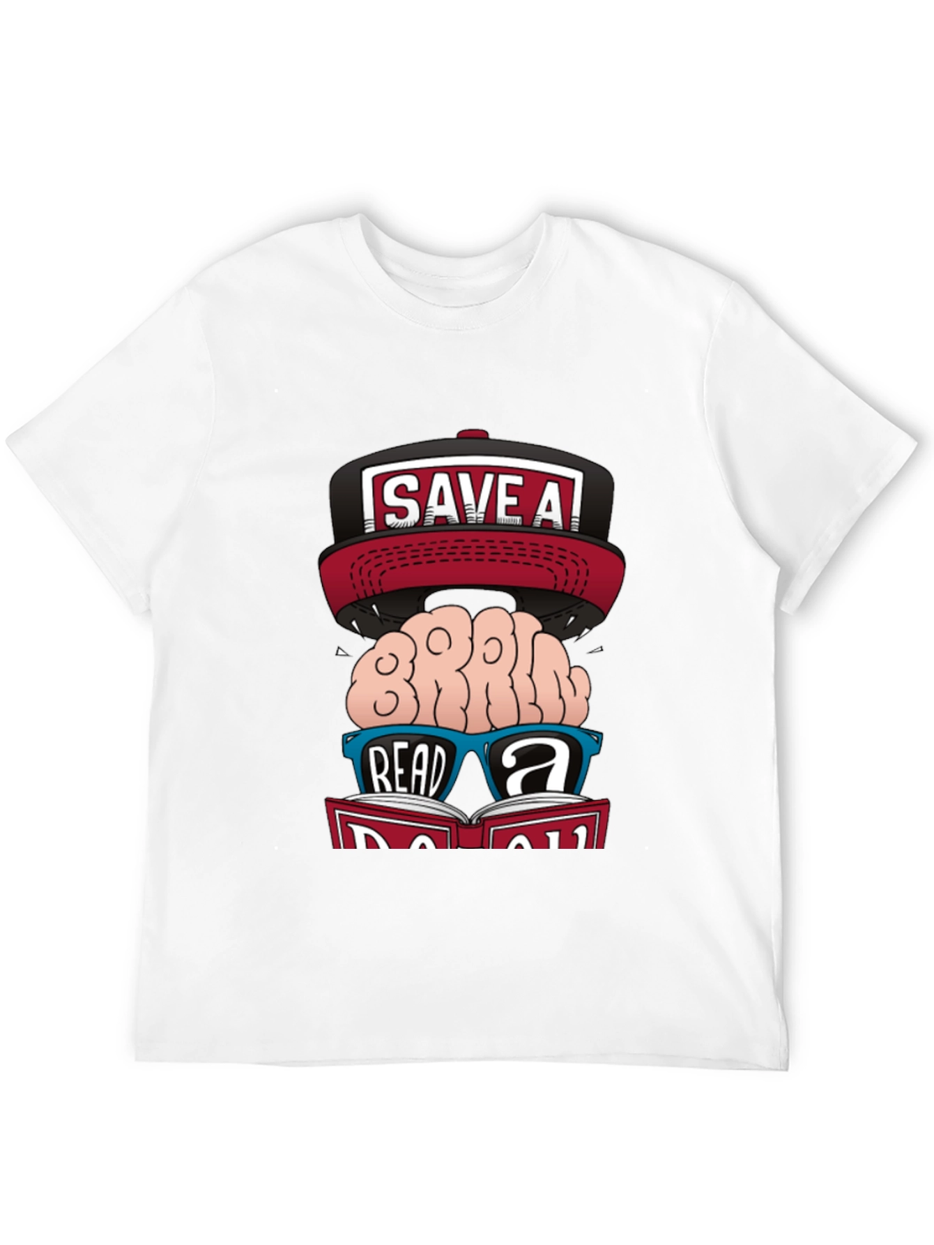 Save a Brain Read a Book Graphic Tee