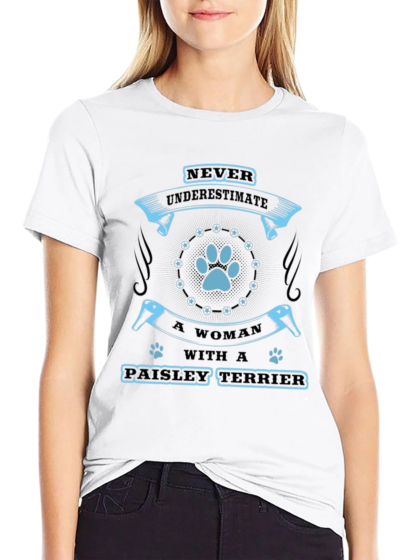 Paisley Terrier Womans T-Shirt