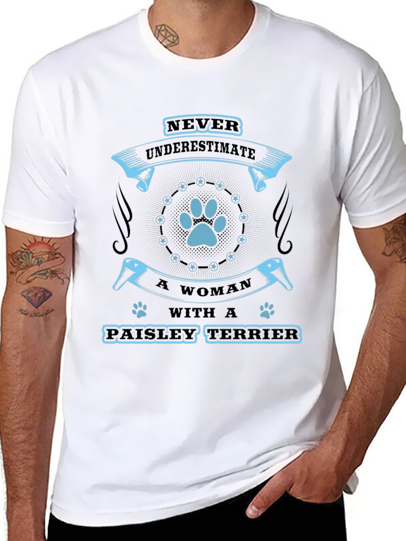 Paisley Terrier Womans T-Shirt