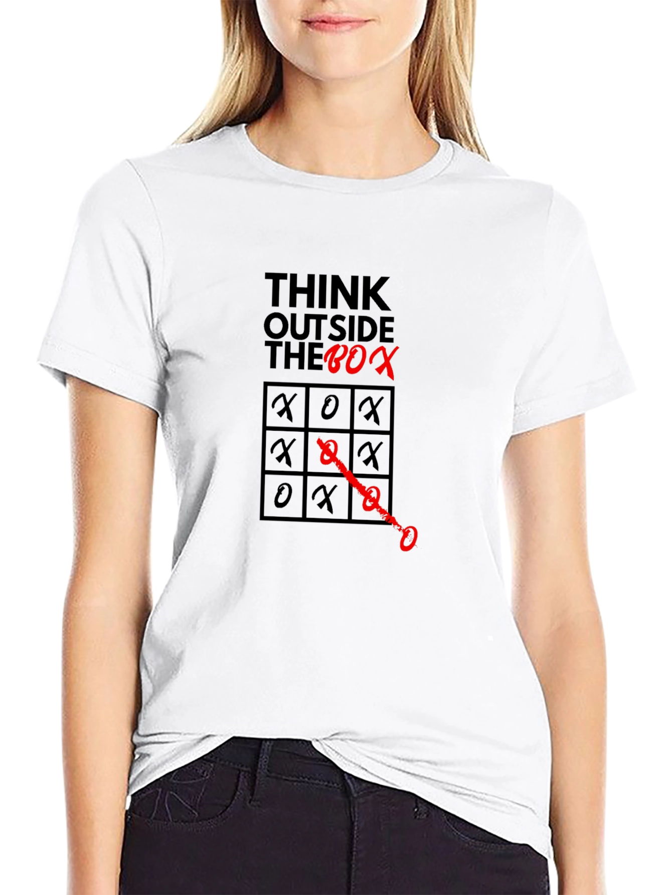 Think Outside the Box Graphic Tee - Black