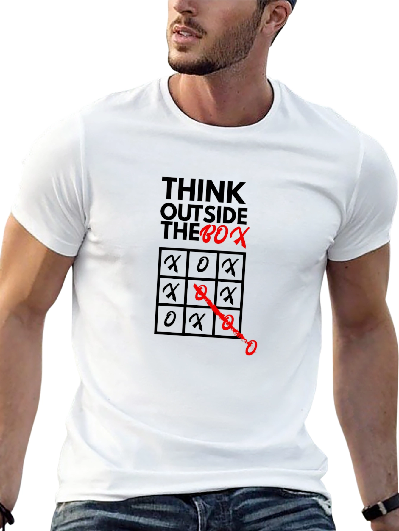 Think Outside the Box Graphic Tee - Black
