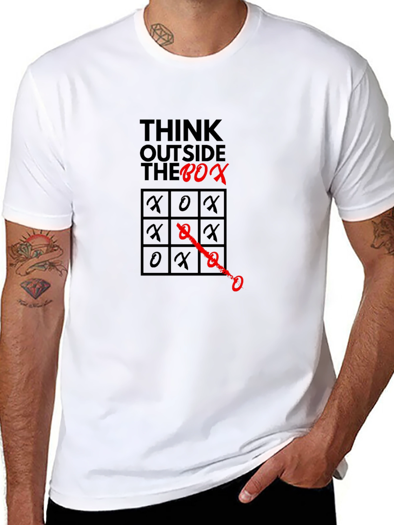 Think Outside the Box Graphic Tee - Black