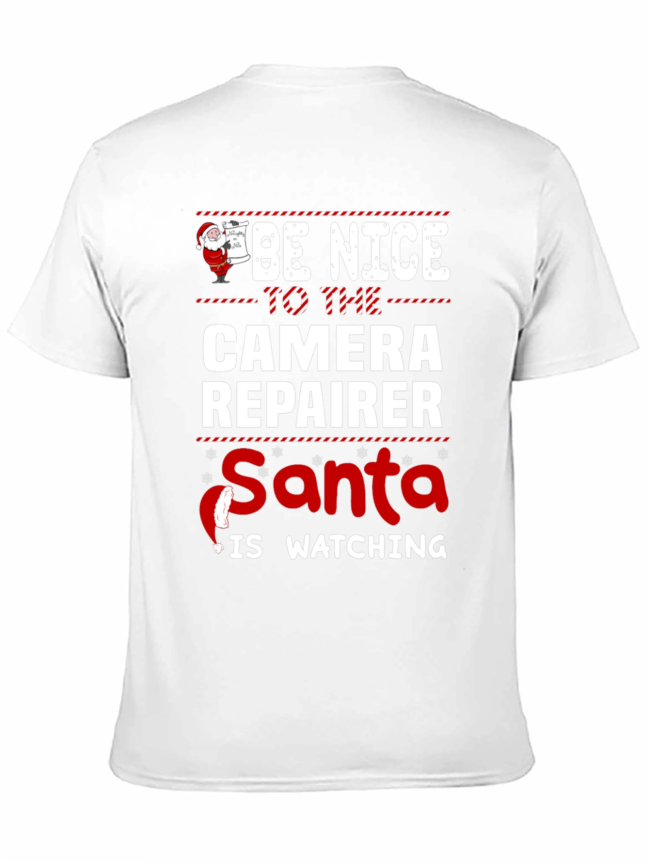 Camera Repairer Santa Watching T-Shirt