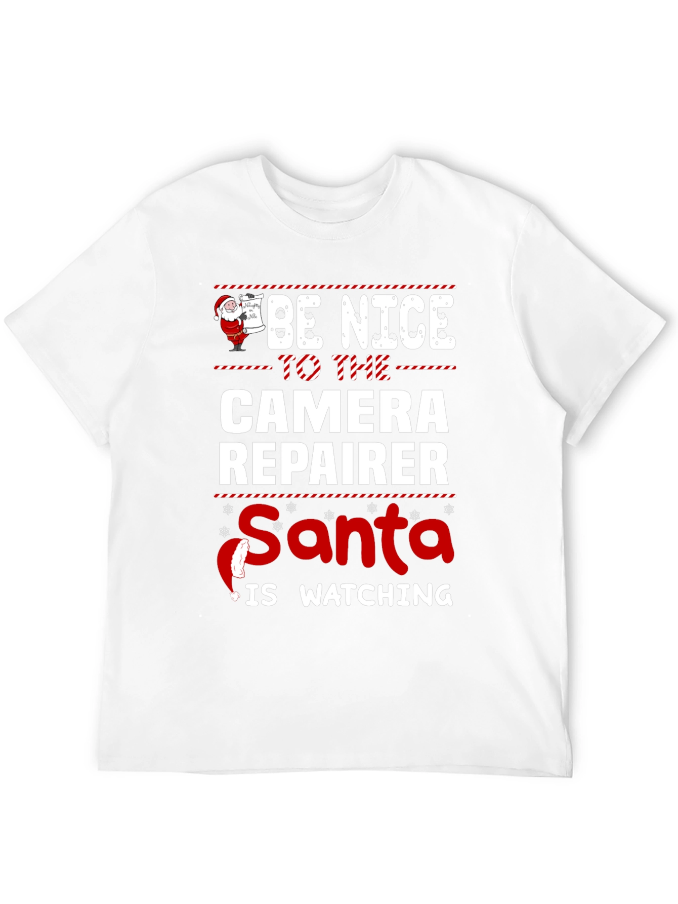 Camera Repairer Santa Watching T-Shirt