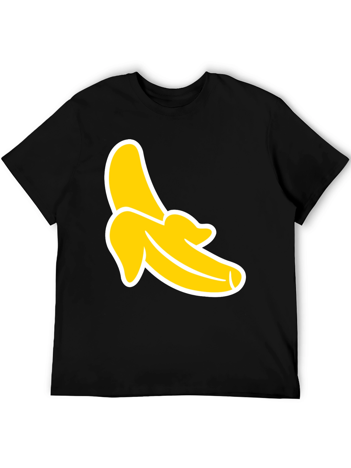 Banana Graphic Tee - Black Cotton T-Shirt